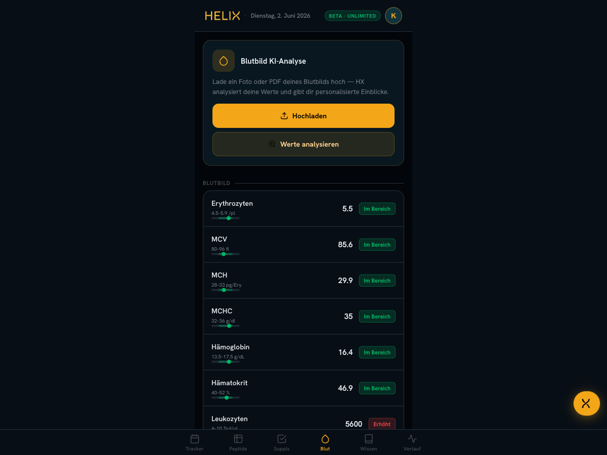 HELIX Blutbild KI-Analyse